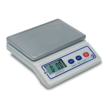 Detecto PS7 NSF Digital Portion Scale 7 Lb Multi Capacity, 8 X 5 Stainless Steel Platform